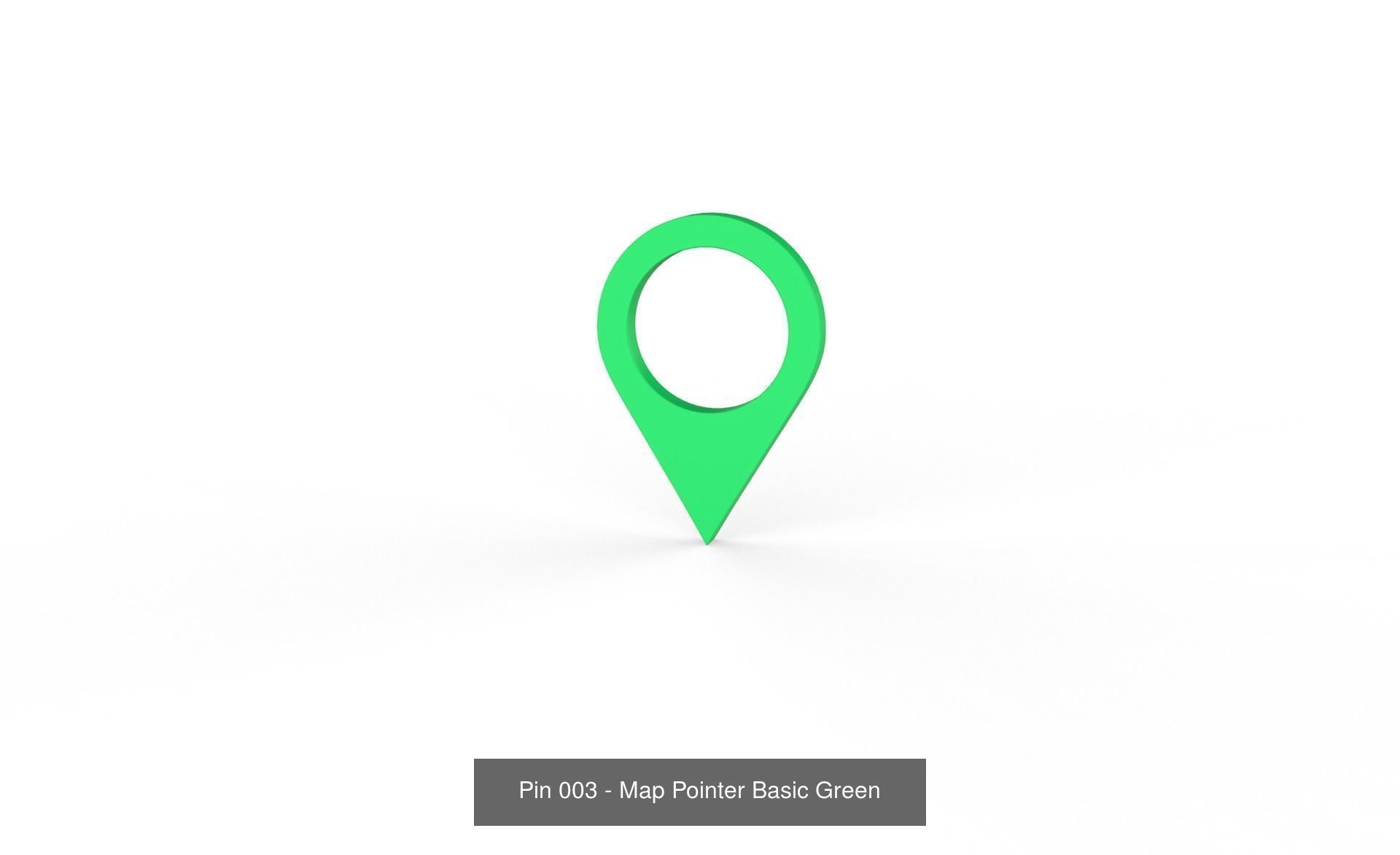 Pin - Map Pointer Basic Pack 01 3D Model Collection_8