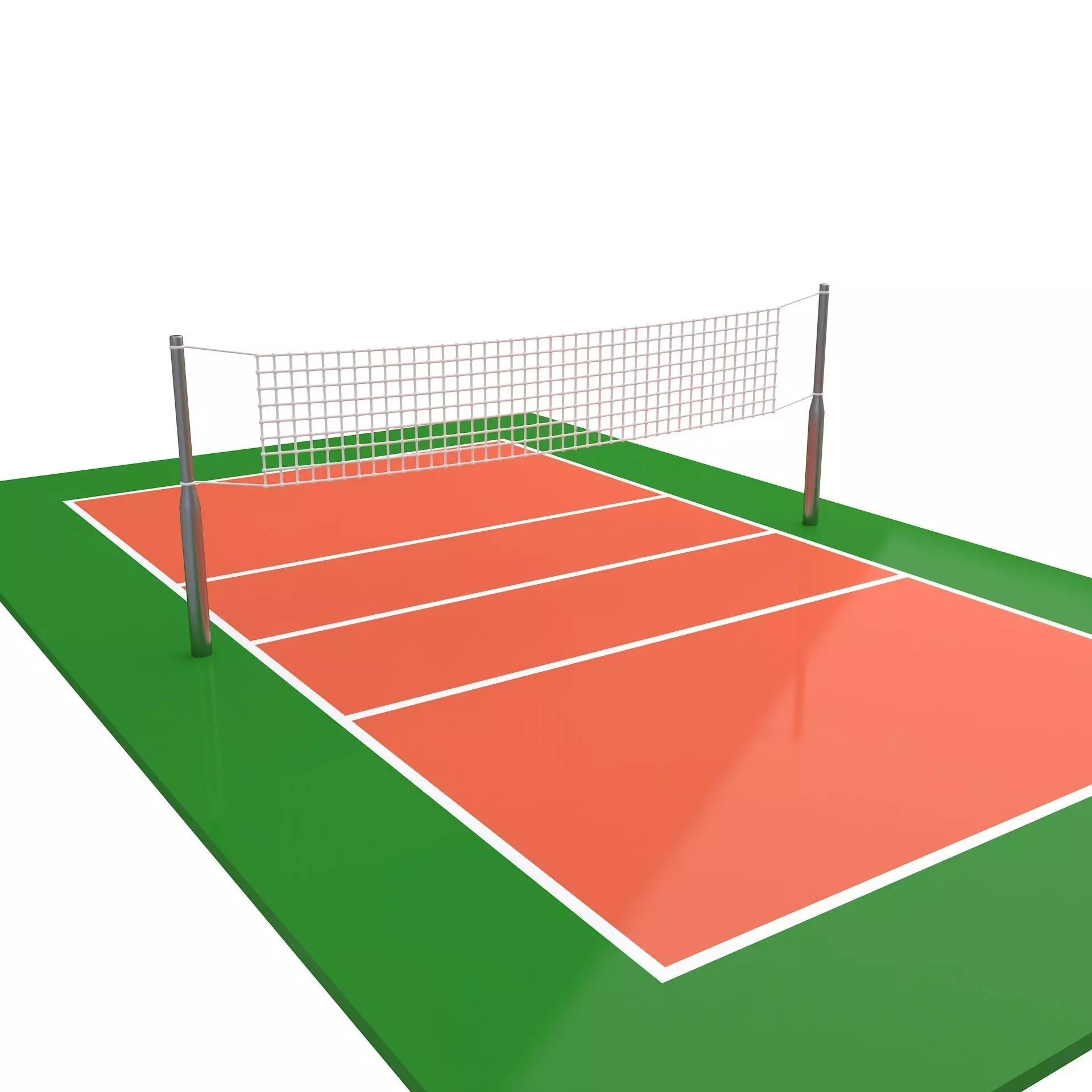 Volleyball Court 03 3D model_0
