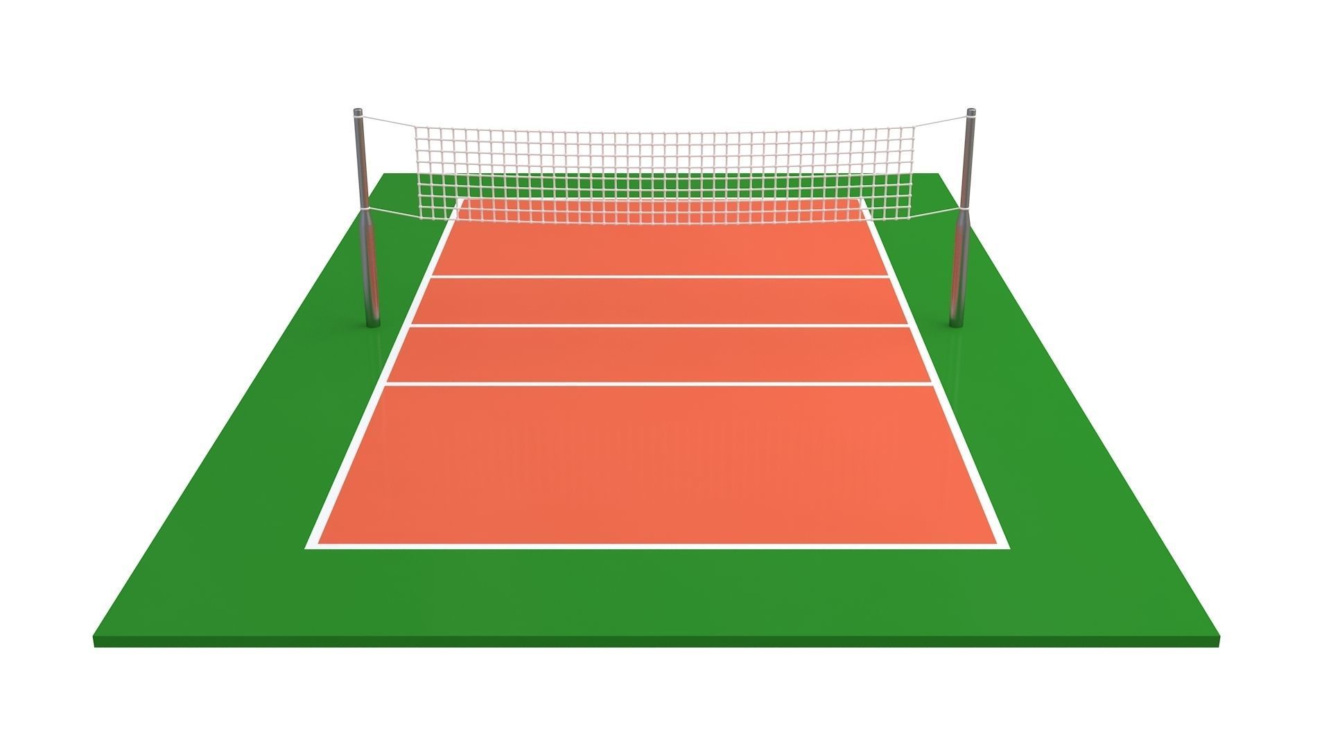 Volleyball Court 03 3D model_6