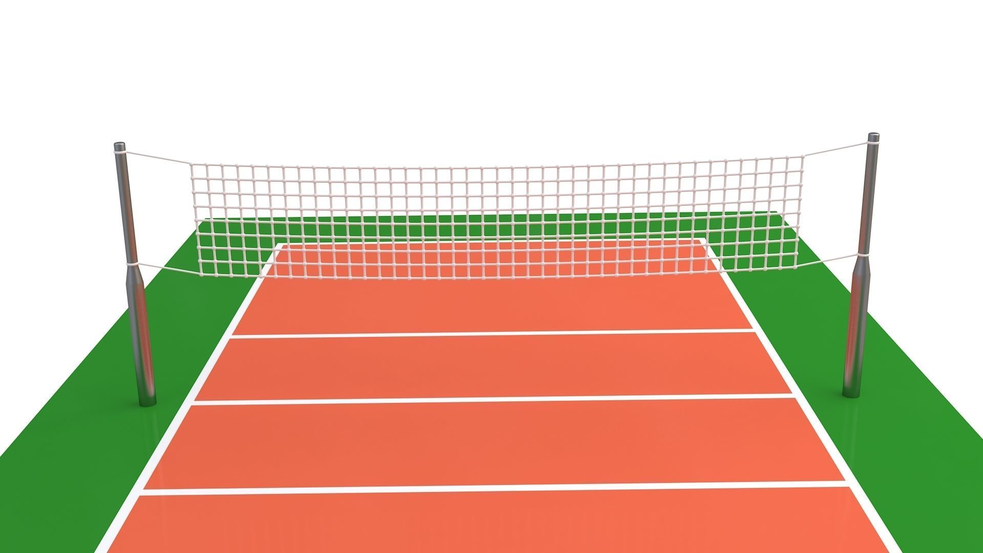 Volleyball Court 03 3D model_8