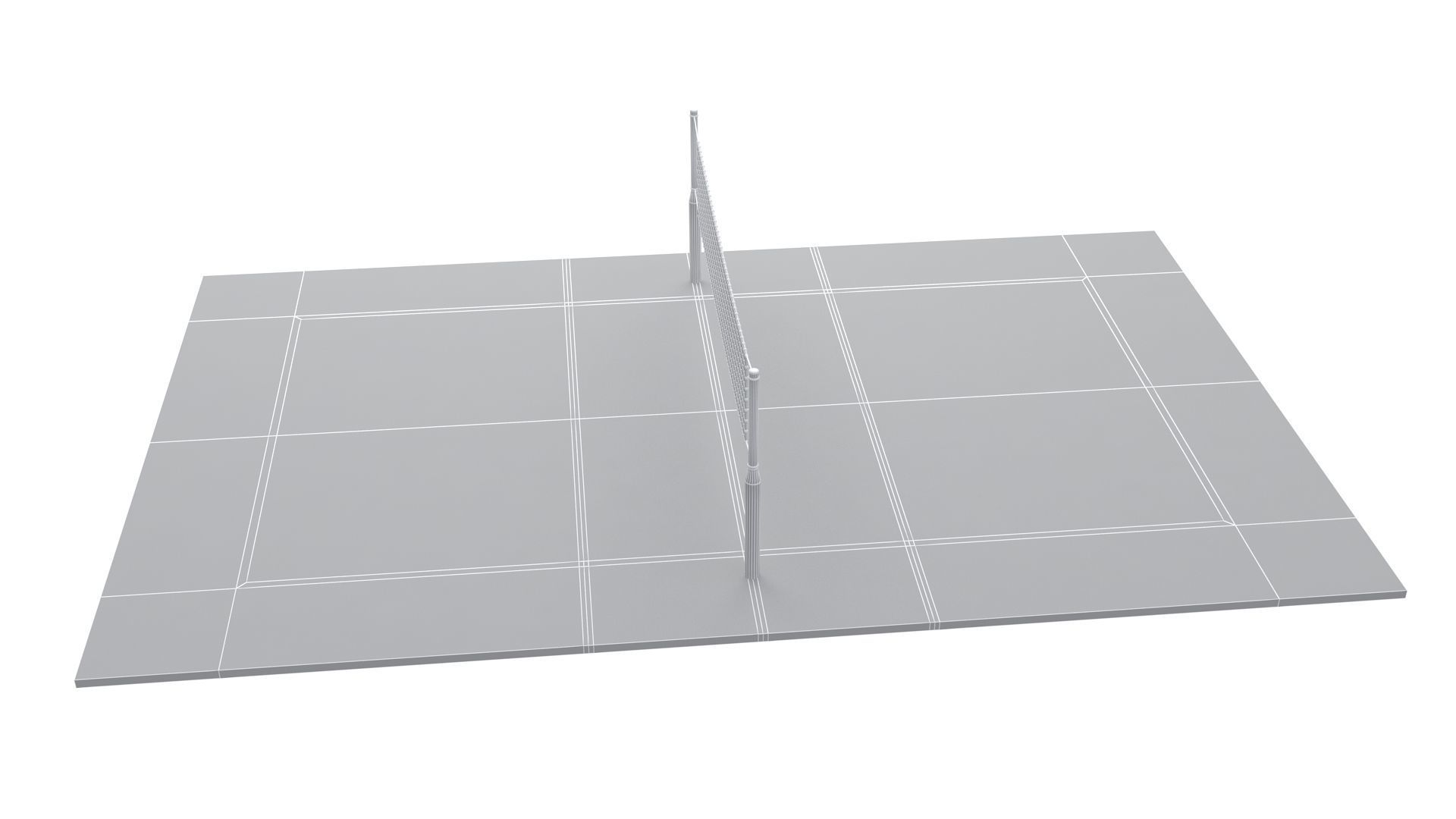 Volleyball Court 03 3D model_12