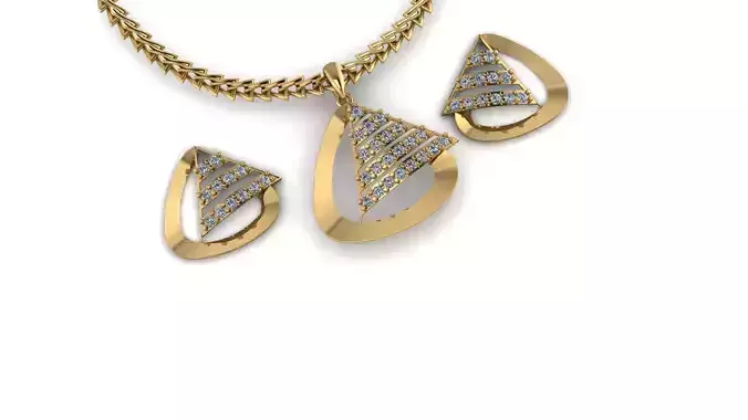 TRIANGLE NECKLACE 3D PRINTABLE MODEL 3D print model