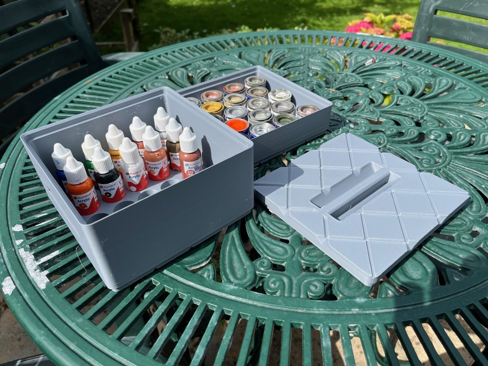 Stackable Humbrol Paint 14ml Acrylic Dropper Storage Boxes 3D print model_13