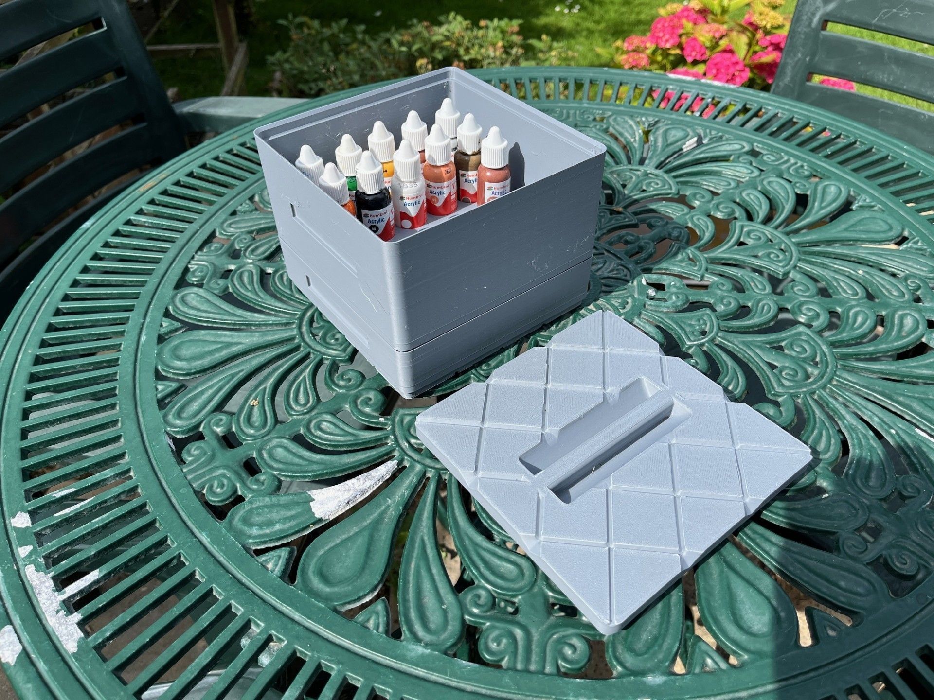 Stackable Humbrol Paint 14ml Acrylic Dropper Storage Boxes 3D print model_2