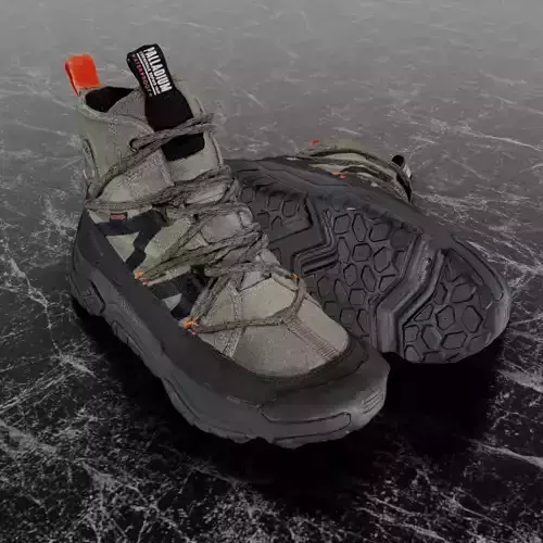 PALLADIUM OFF GRID CROSS 3D BOOTS Low-poly 3D model