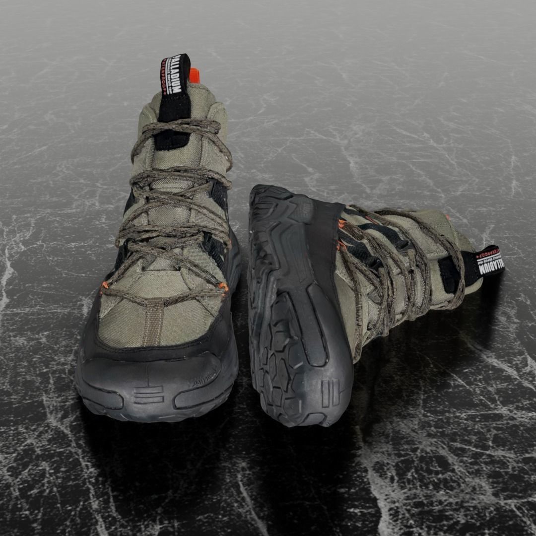 PALLADIUM OFF GRID CROSS 3D BOOTS Low-poly 3D model_3