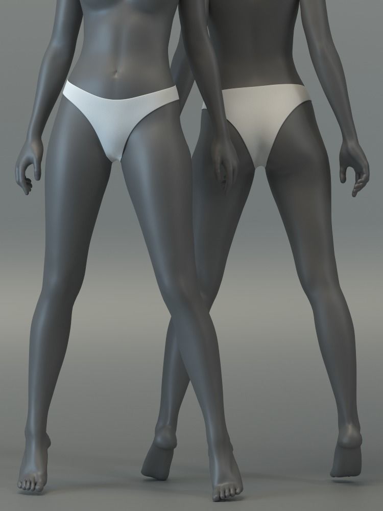 Basic Cheeky Bottom 3D model_3