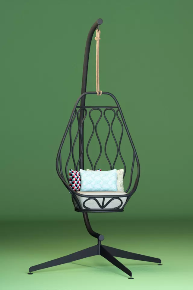 Outdoor Swing metal Chair Free 3D model