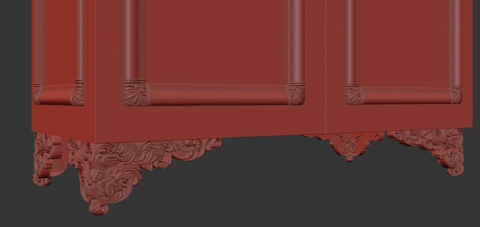 cabinet with glass doors 3D model 3D model_3