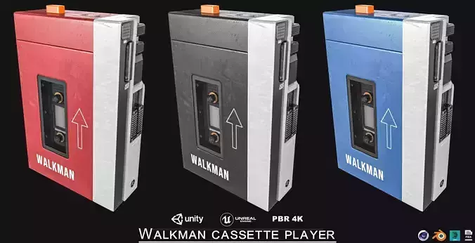 Walkman Cassette Player  3 Colors