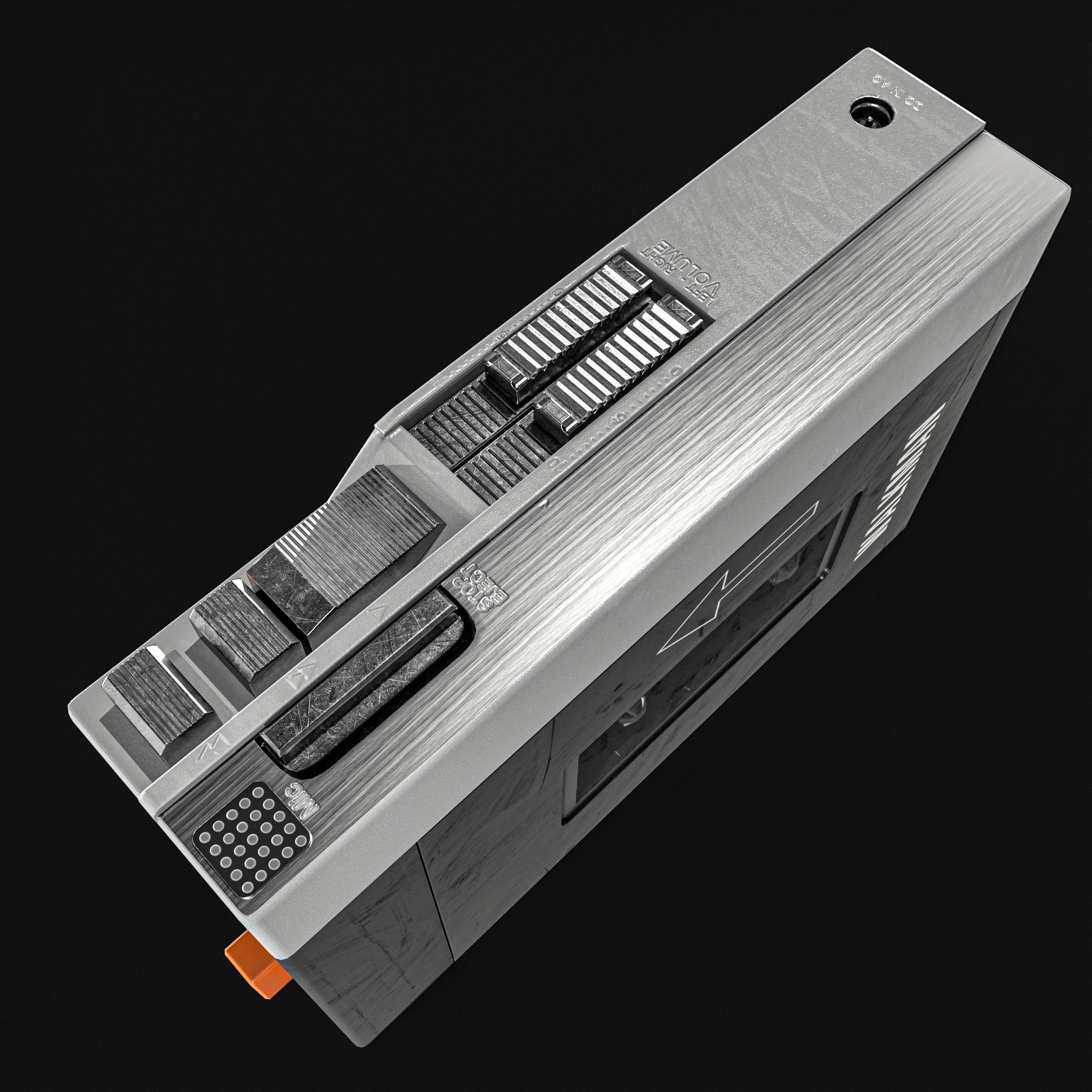 Walkman Cassette Player  3 Colors Low-poly 3D model_12