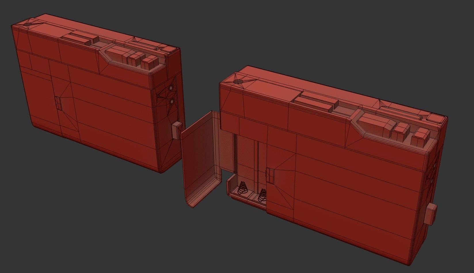 Walkman Cassette Player  3 Colors Low-poly 3D model_34