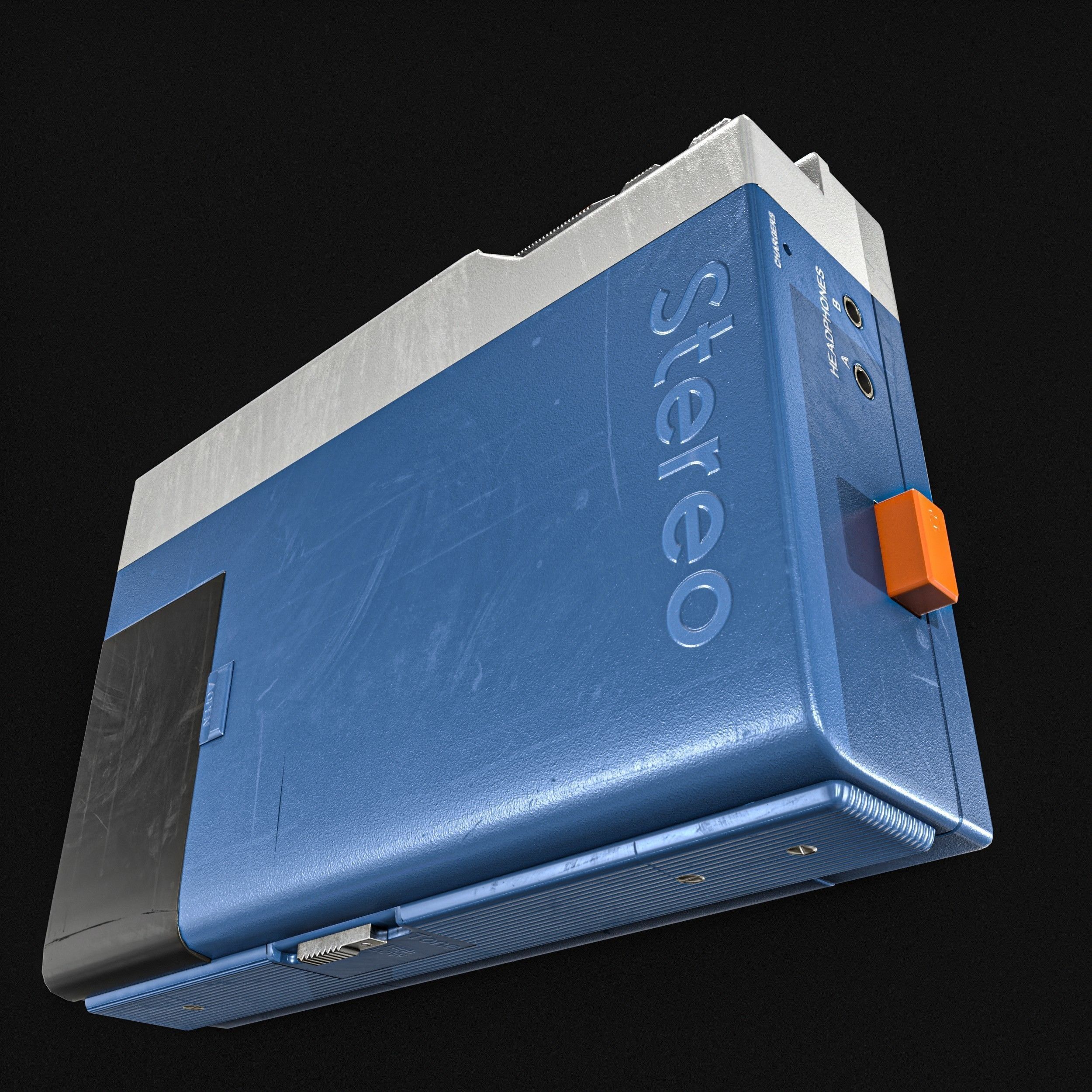 Walkman Cassette Player  3 Colors Low-poly 3D model_6