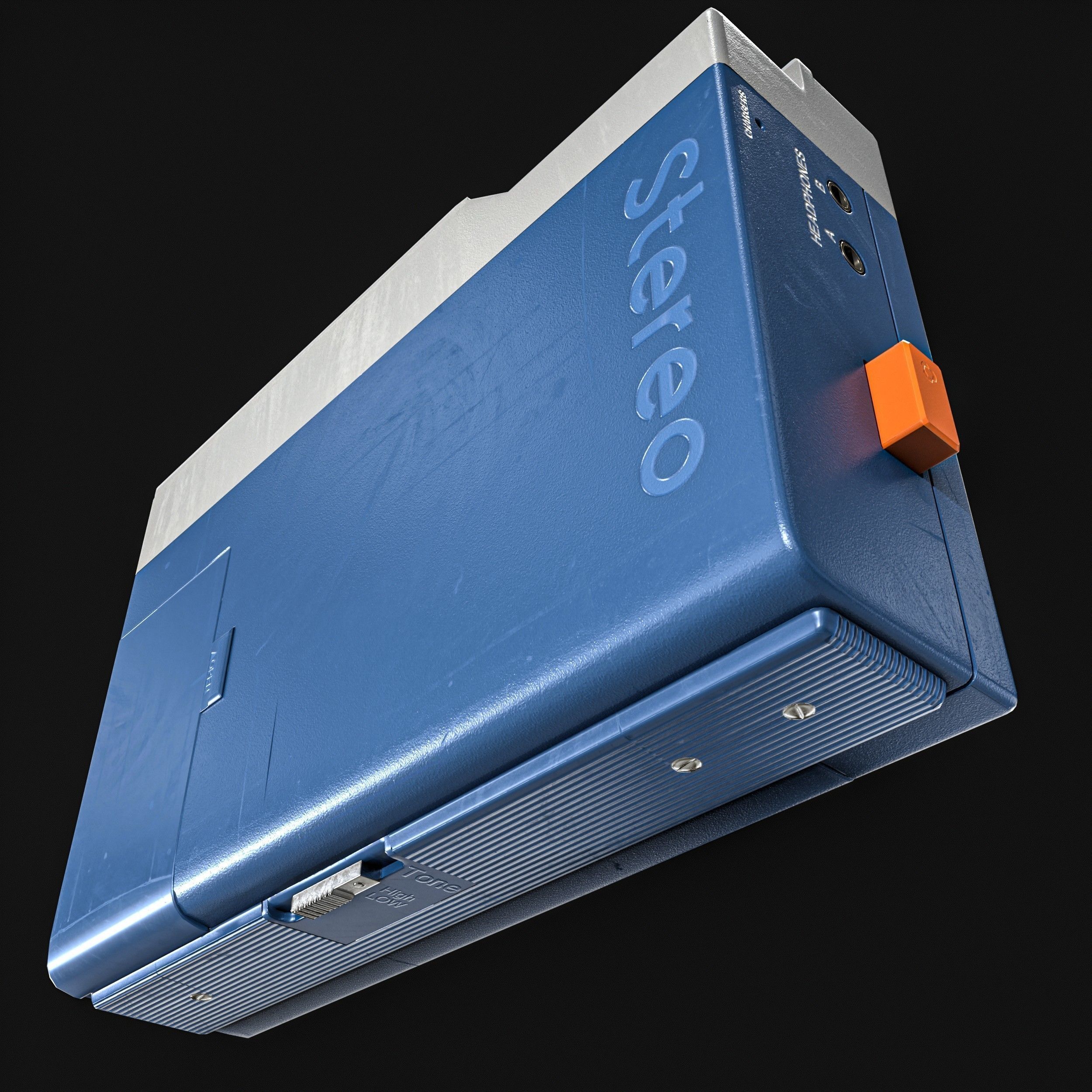 Walkman Cassette Player  3 Colors Low-poly 3D model_18