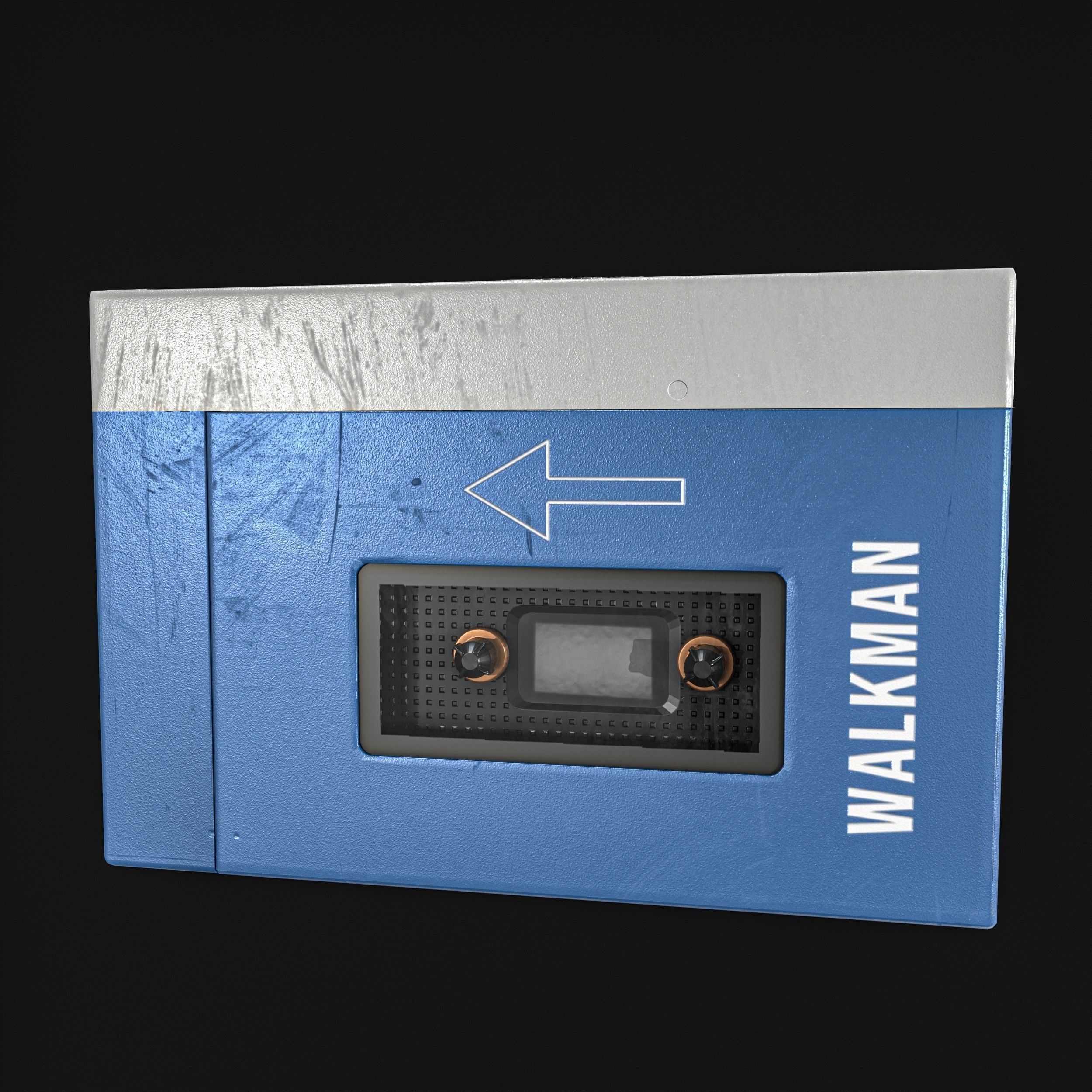 Walkman Cassette Player  3 Colors Low-poly 3D model_16