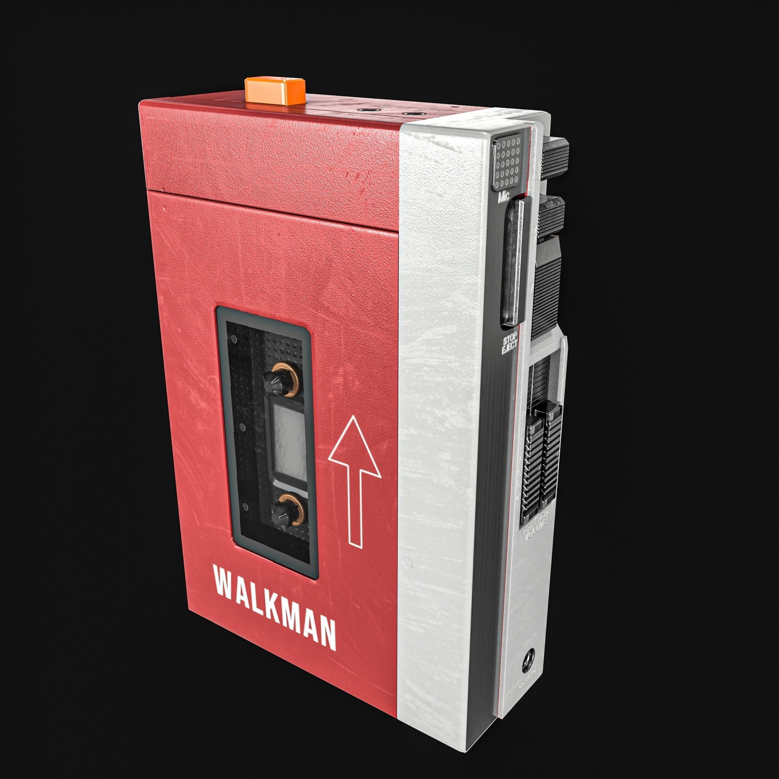 Walkman Cassette Player  3 Colors Low-poly 3D model_22