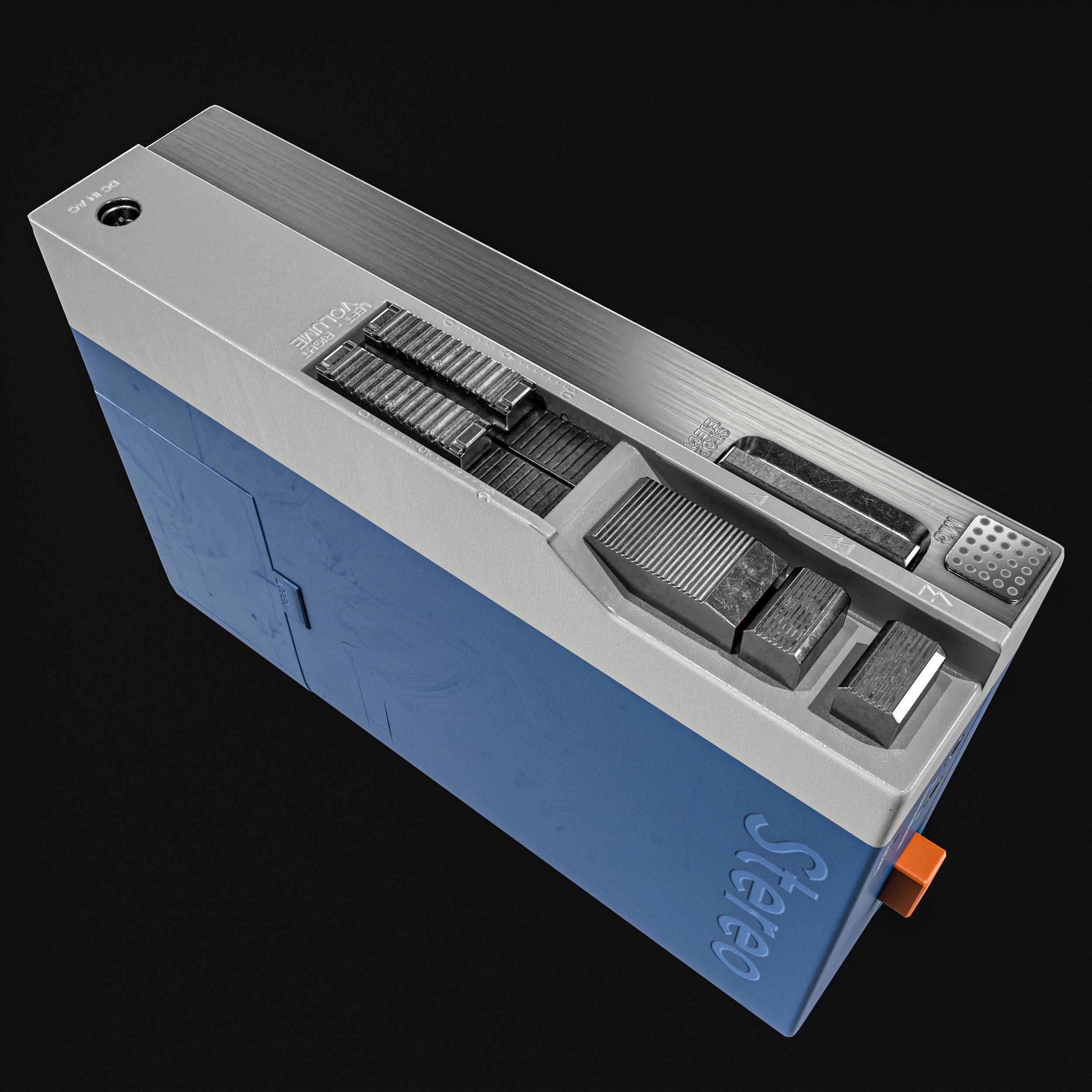 Walkman Cassette Player  3 Colors Low-poly 3D model_19