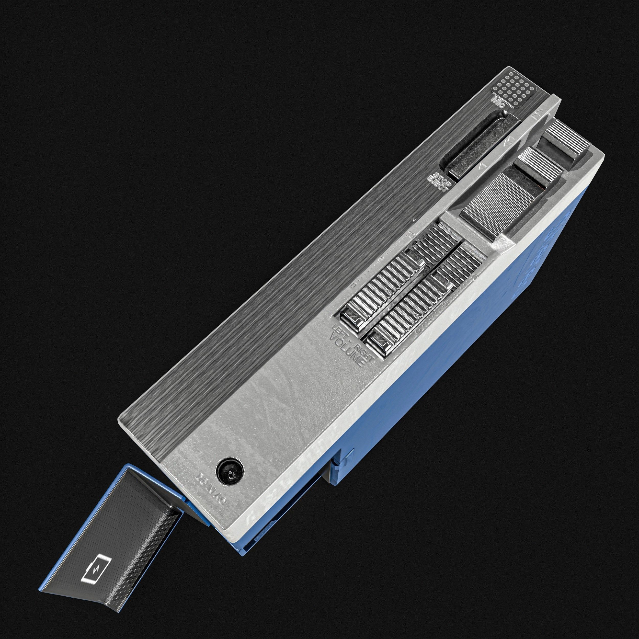 Walkman Cassette Player  3 Colors Low-poly 3D model_20