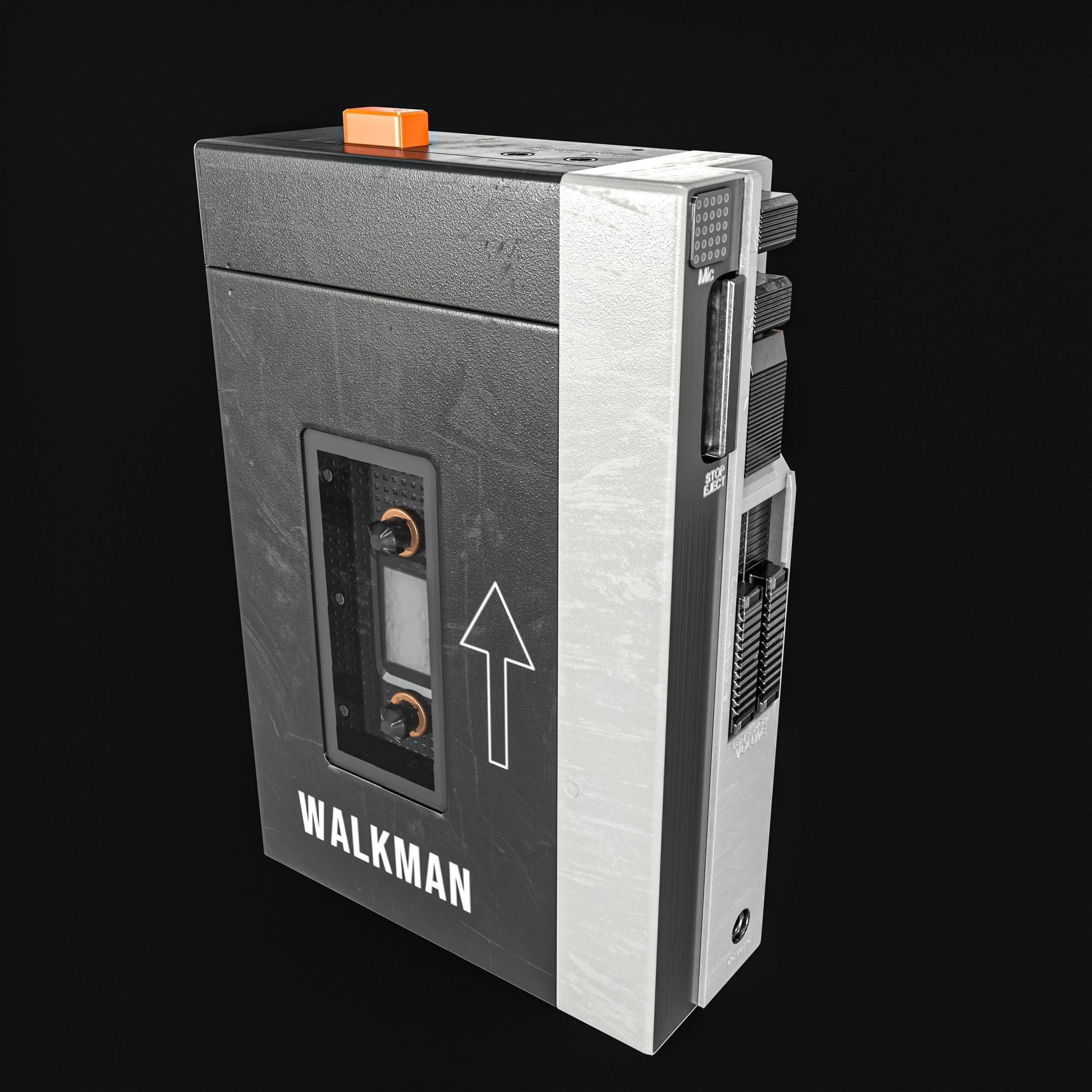 Walkman Cassette Player  3 Colors Low-poly 3D model_21