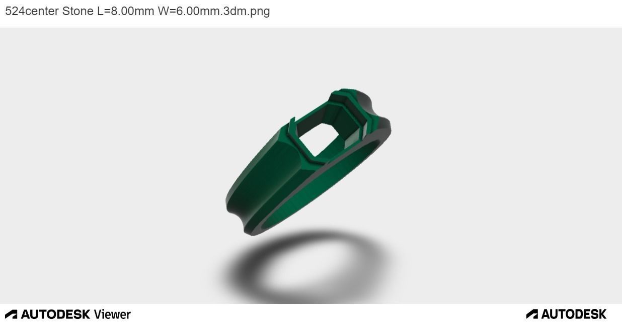 Men Ring with an Emerald Cut Center Stone 3D print model_3