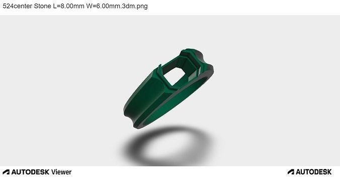 Men Ring with an Emerald Cut Center Stone 3D print model
