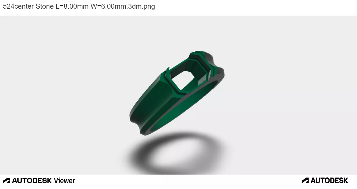 Men Ring with an Emerald Cut Center Stone 3D print model_0