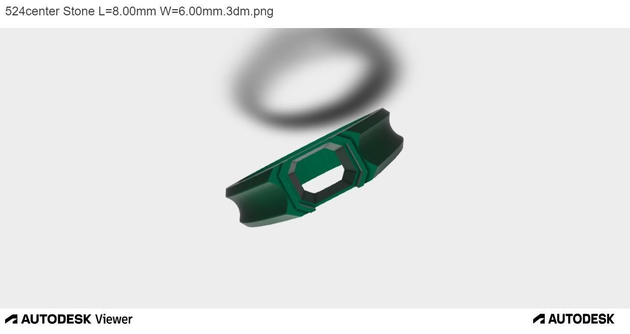 Men Ring with an Emerald Cut Center Stone 3D print model_1