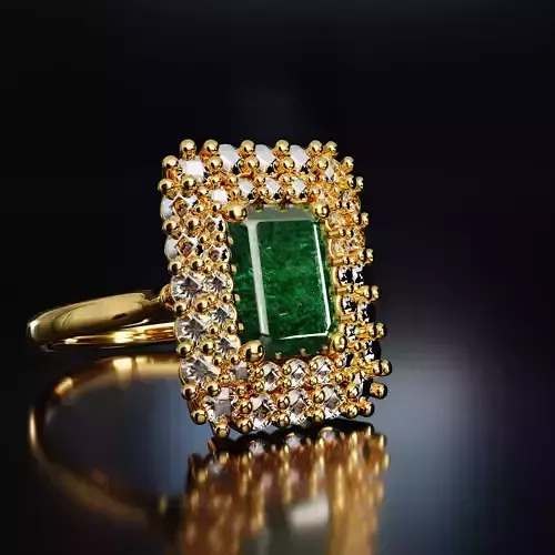 Mughal Emerald Ring
