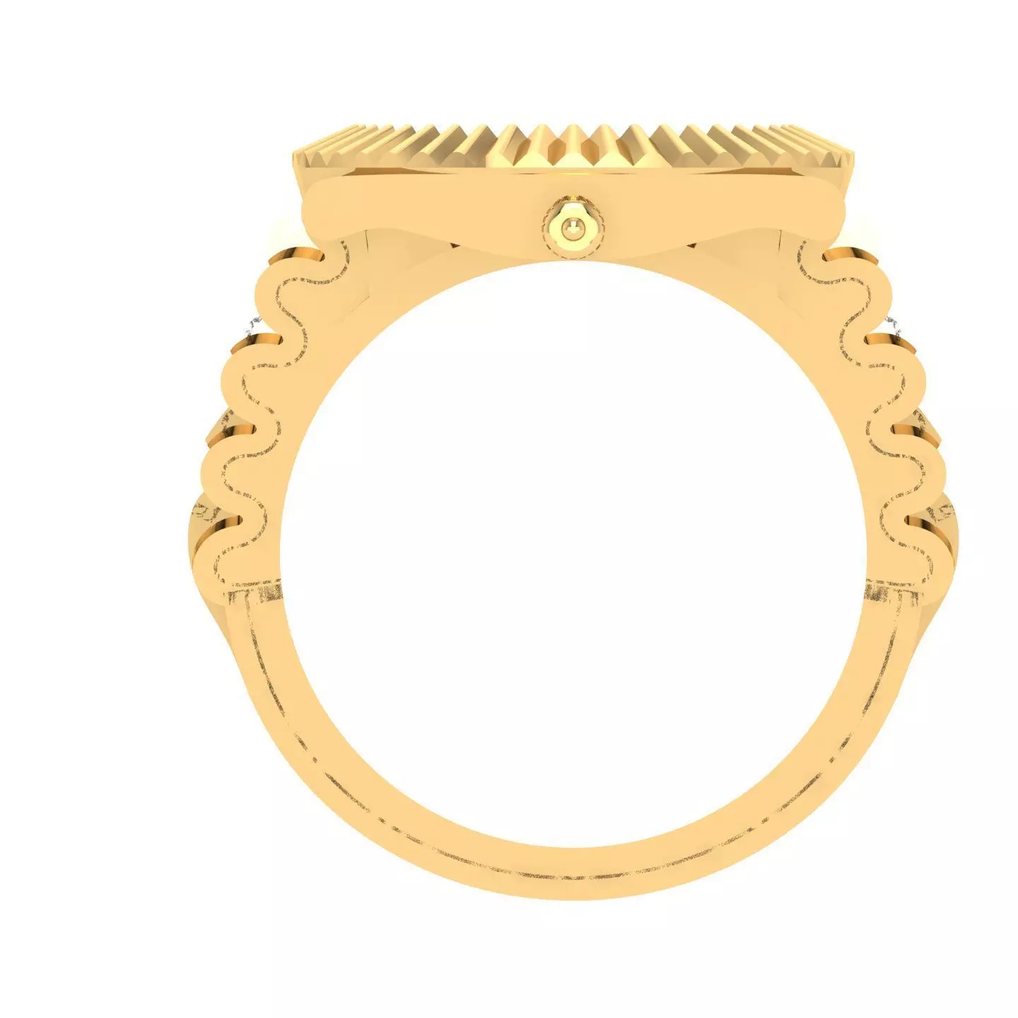 T Letter Glossy ring 3D model 3D print model