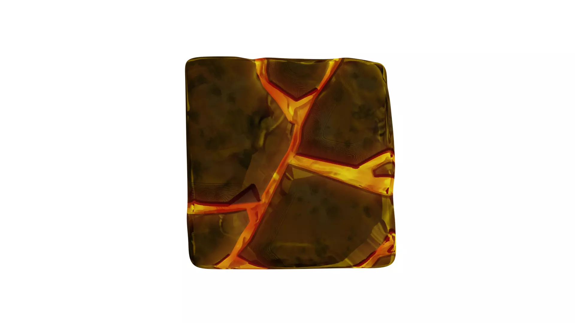 3D lava cube Low-poly 3D model_0