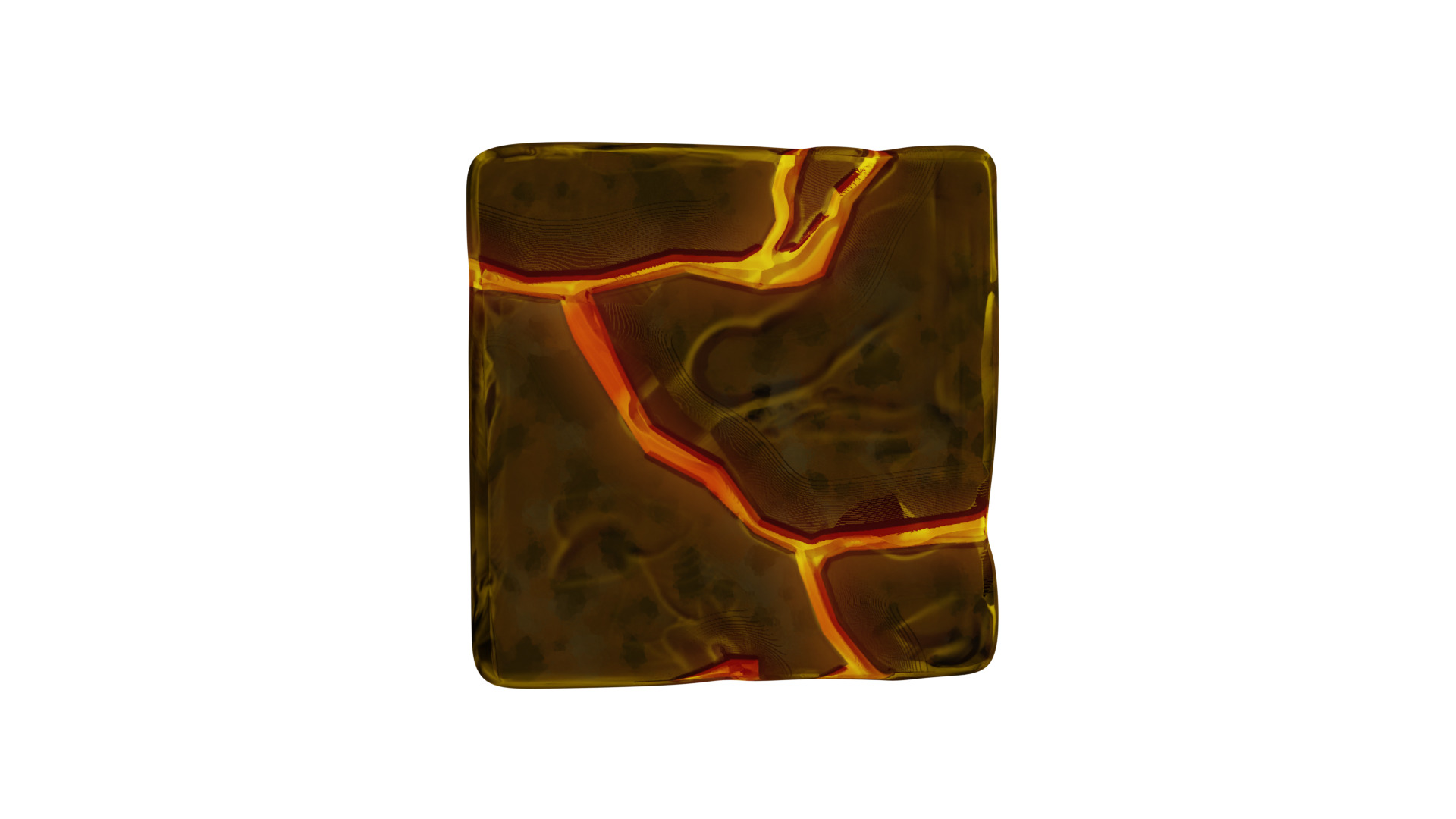 3D lava cube Low-poly 3D model_1
