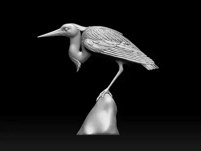 heron bird 3D print model