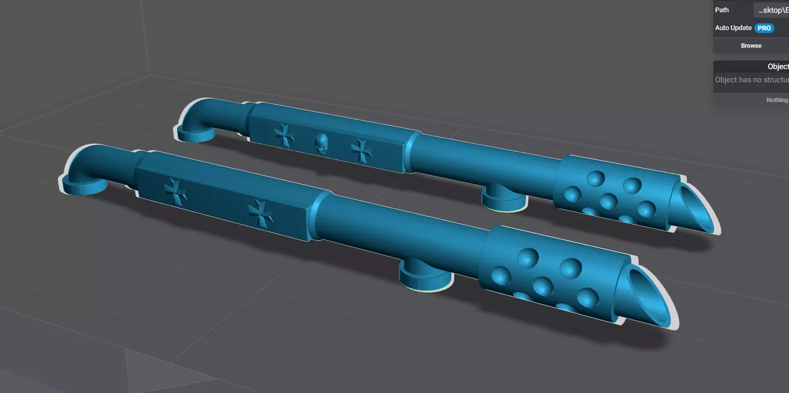 Exhaust Pipes Rhino 3D model