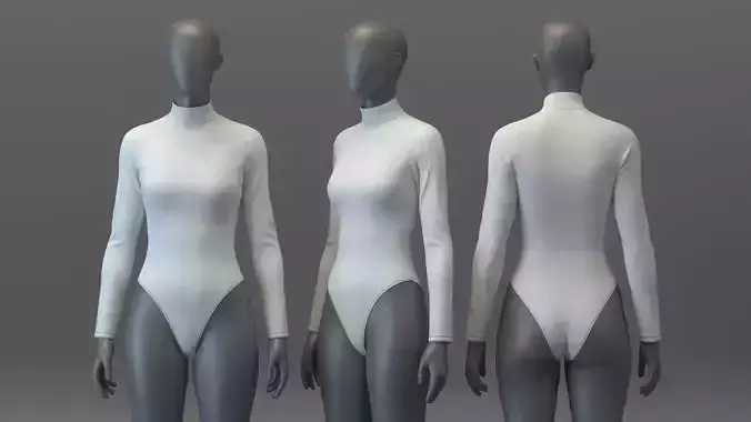 Turtleneck Bodysuit 3D model