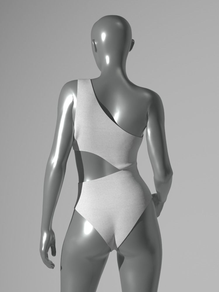 One piece Swimsuit 3D model_6