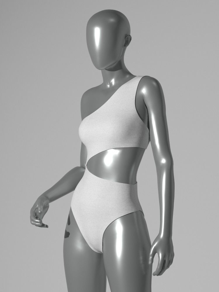 One piece Swimsuit 3D model_5