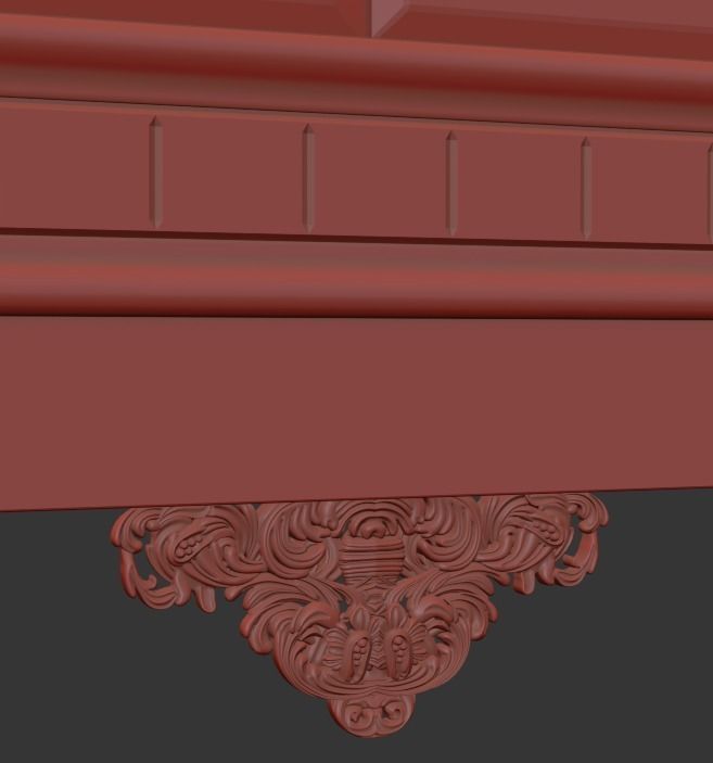  bookcase classic 3d model 3D model_3