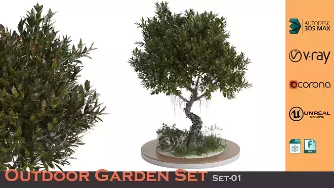 Outdoor-Garden-Set-01 3D model
