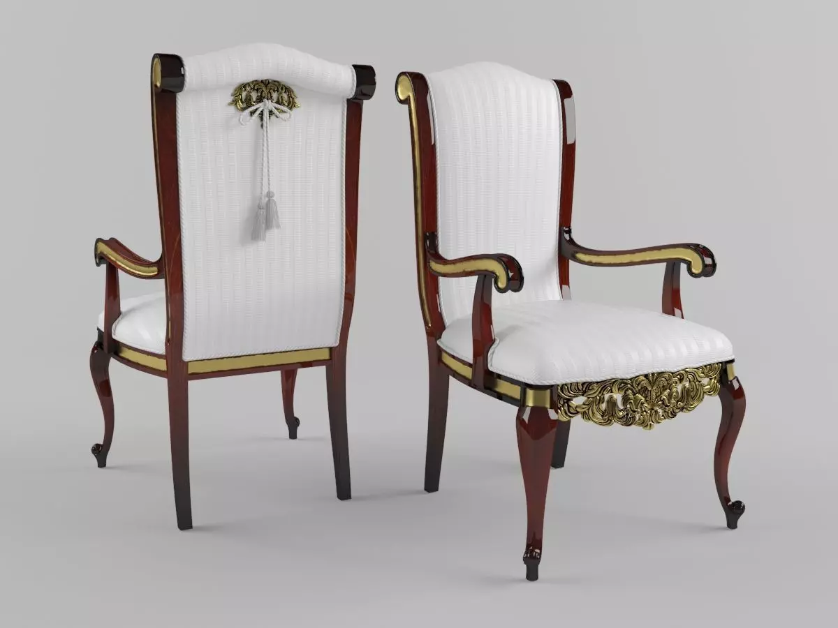 dining chairs classic 3d model 3D model_0