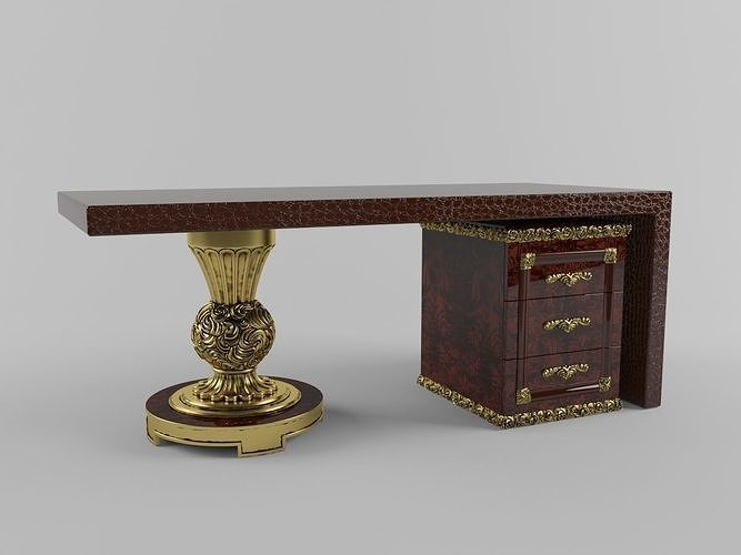 desk classic 3d model 3D model