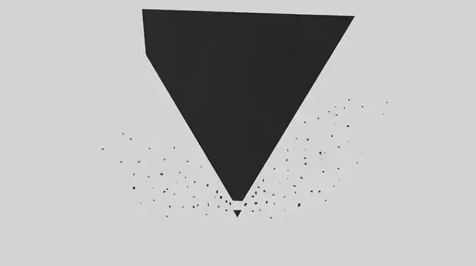 flying black prism in white void Texture