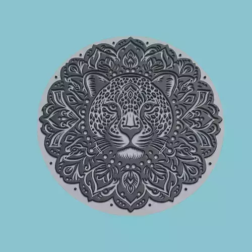 Leopard Animal Medallion Leopard Print Model