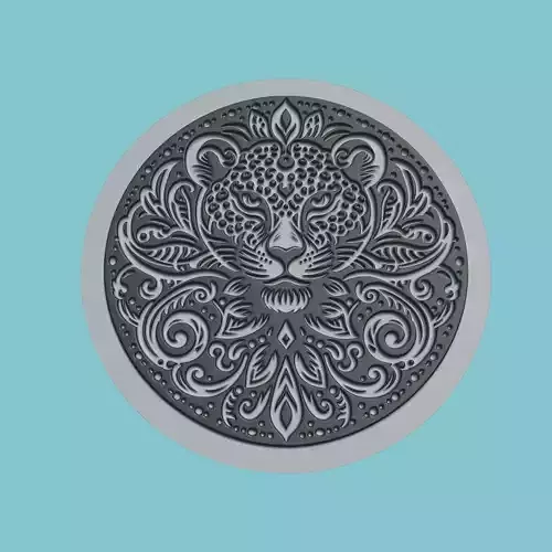 Leopard Animal Medallion Leopard Print Model