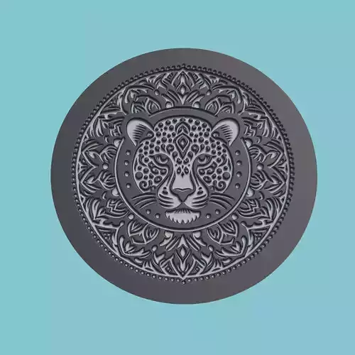 Leopard Animal Medallion Leopard Print Model