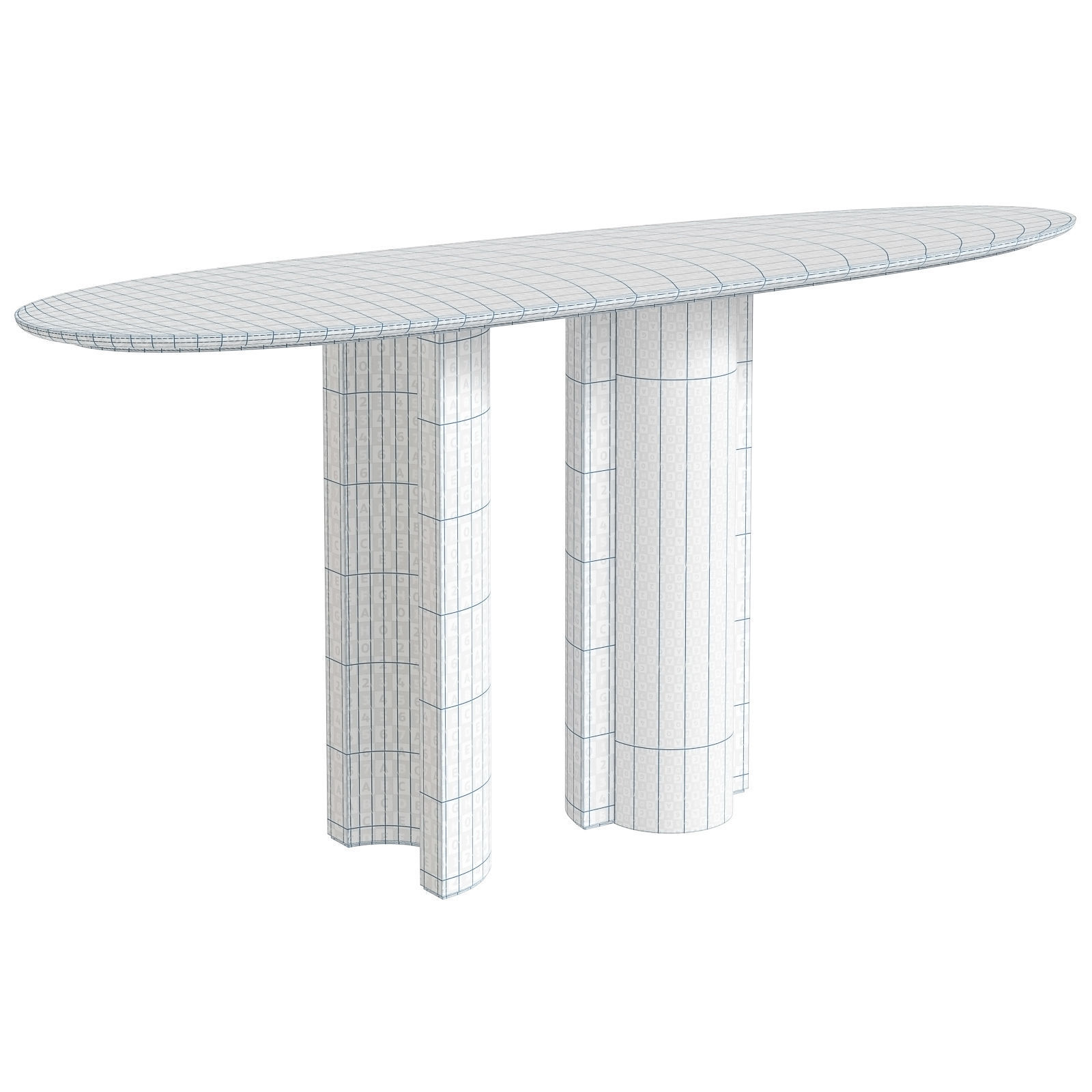 Paolo Castelli Acquerello Nucleo console 3D model_11