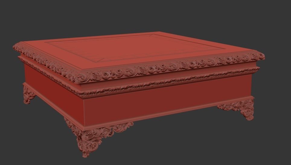 tea table classic 3d model 3D model_1