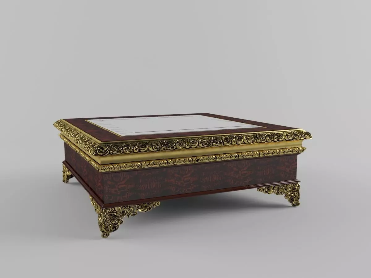 tea table classic 3d model 3D model_0