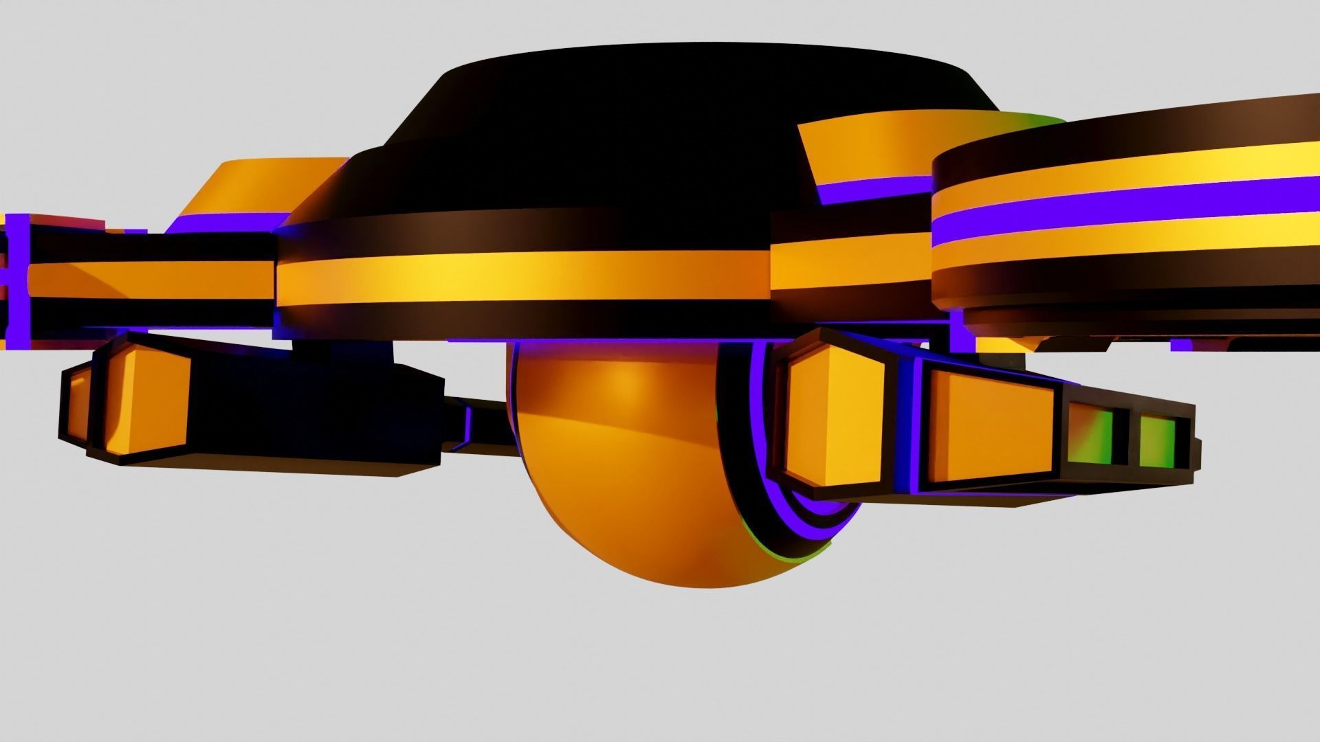 Tri Copter Low-poly 3D model_17