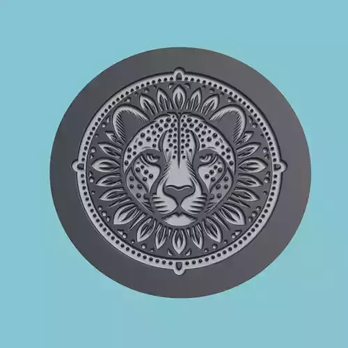 Cheetah Animal Medallion Cheetah Print Model
