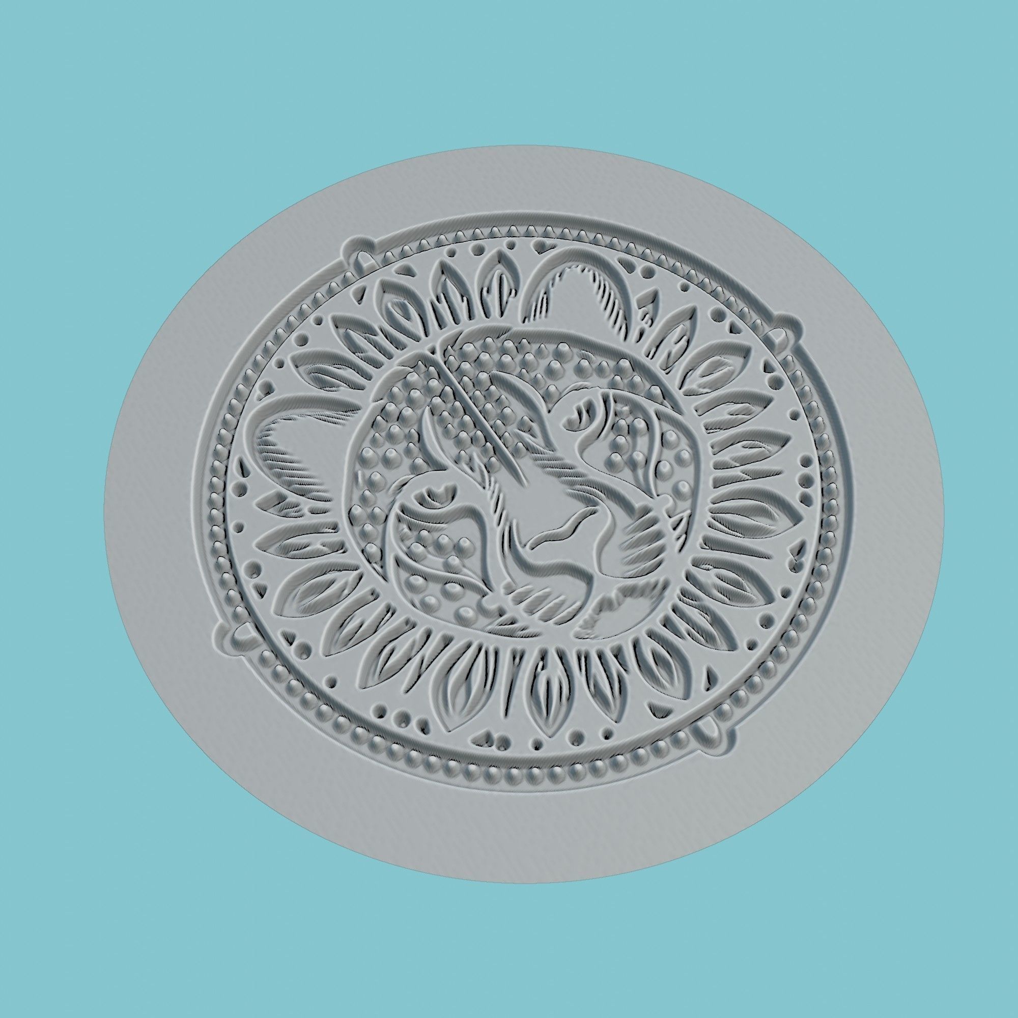 Cheetah Animal Medallion Cheetah Print Model 3D print model_3